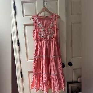 Lucky Coral Dress Medium